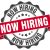 now hiring stamp. sign. seal